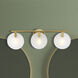 Sky Fall 3 Light 25 inch Brushed Gold Vanity Light Wall Light